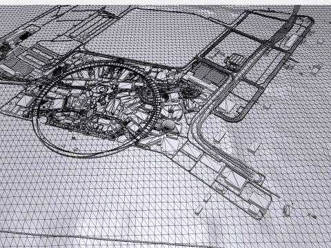 Eiland Yumeshima Osaka Baai Japan 3D Model