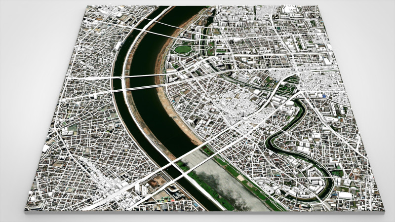 都市景観東京日本の都市の一部 3Dモデル .c4d .max .obj .3ds .fbx .stl .blend 