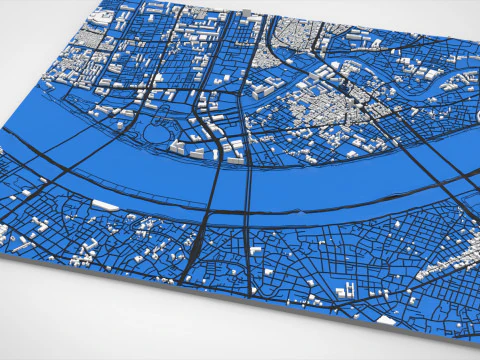 Cityscape T&oacute;quio Jap&atilde;o parte da cidade Modelo 3D