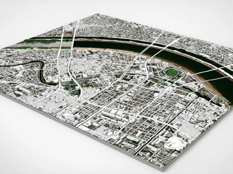 Cityscape T&oacute;quio Jap&atilde;o parte da cidade Modelo 3D