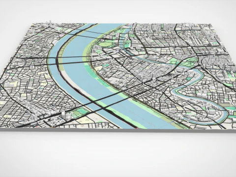 Cityscape T&oacute;quio Jap&atilde;o parte da cidade Modelo 3D