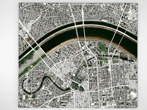 Cityscape T&oacute;quio Jap&atilde;o parte da cidade Modelo 3D