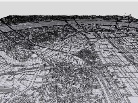 都市景観東京日本の都市の一部 3Dモデル