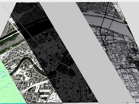 Cityscape T&oacute;quio Jap&atilde;o parte da cidade Modelo 3D