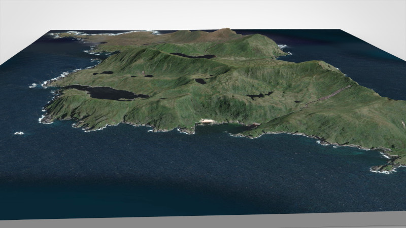 Island Isla Noir Chile 3D Модель .c4d .max .obj .3ds .fbx .stl .blend