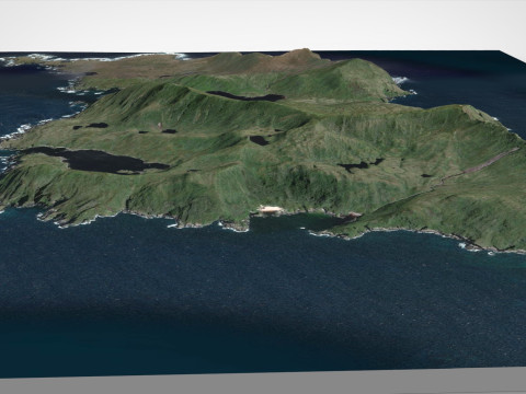 Island Isla Noir Chile Modèle 3D