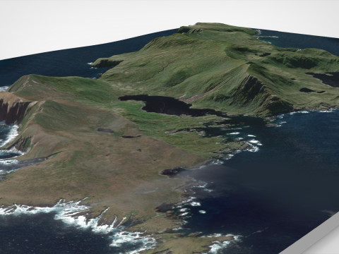 Island Isla Noir Chile 3D Модель