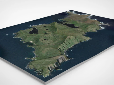 Island Isla Noir Chile 3D Model