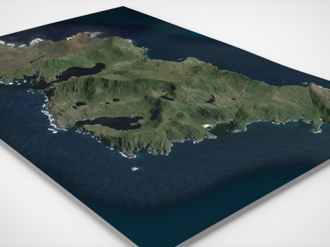 Island Isla Noir Chile 3D Модель