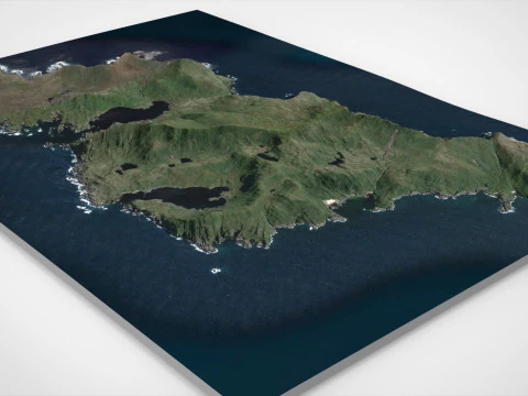 Island Isla Noir Chile 3D Model