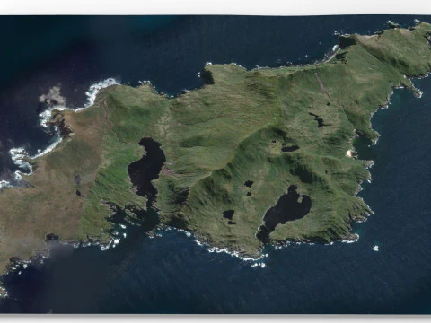 Island Isla Noir Chile 3D Model