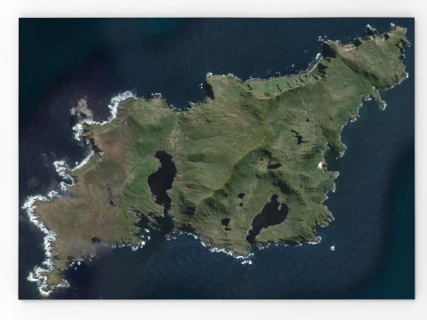 Island Isla Noir Chile 3D Model