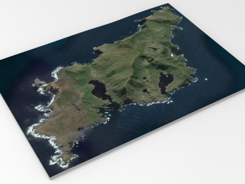 Island Isla Noir Chile 3D Модель