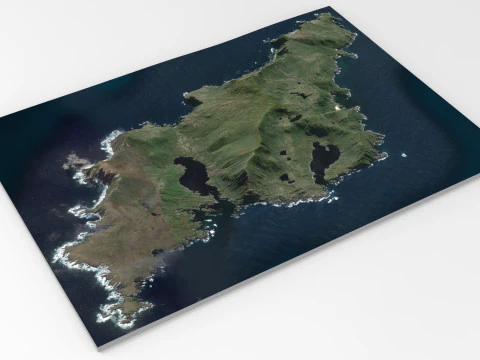 Island Isla Noir Chile 3D Model