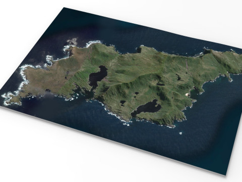 Island Isla Noir Chile 3D Модель