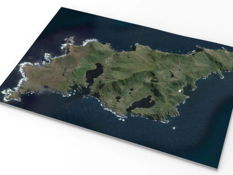 Island Isla Noir Chile 3D Model