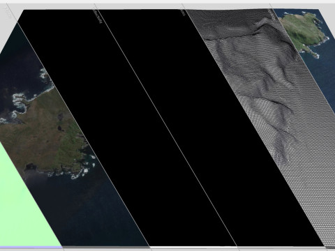 Island Isla Noir Chile 3D Модель