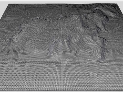Island Isla Noir Chile 3D Модель