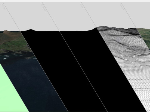 Island Isla Noir Chile 3D Модель