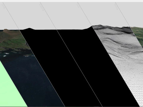 Island Isla Noir Chile 3D Model
