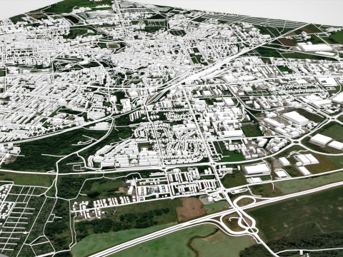 Cityscape Koszalin Poland 3D Model