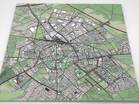 Cityscape Koszalin Poland 3D Model