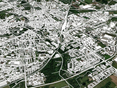 Cityscape Koszalin Poland 3D Model