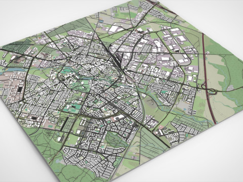 Cityscape Koszalin Poland 3D Model