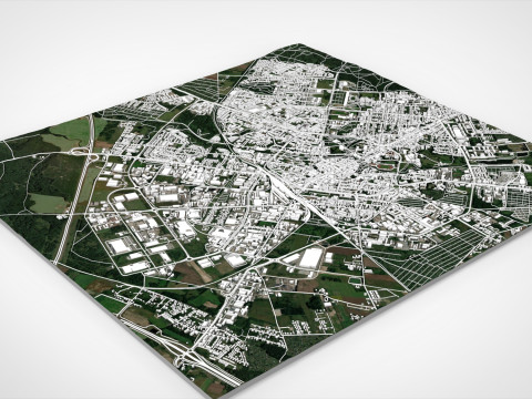 Cityscape Koszalin Poland 3D Model