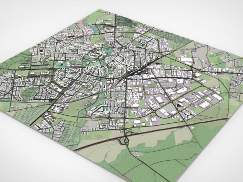 Cityscape Koszalin Poland 3D Model