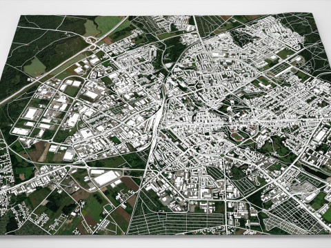 Cityscape Koszalin Poland 3D Model