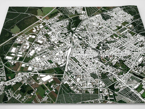 Cityscape Koszalin Poland 3D Model