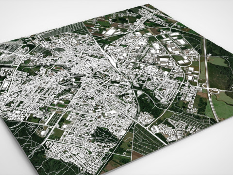 Cityscape Koszalin Poland 3D Model