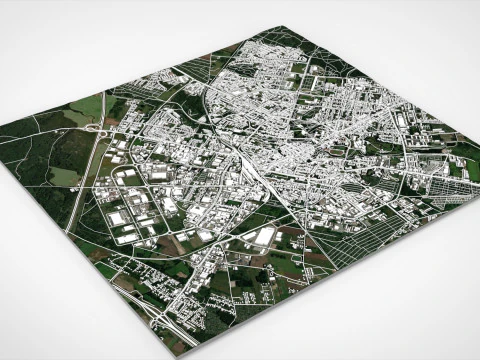 Cityscape Koszalin Poland 3D Model