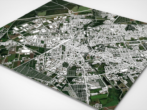 Cityscape Koszalin Poland 3D Model