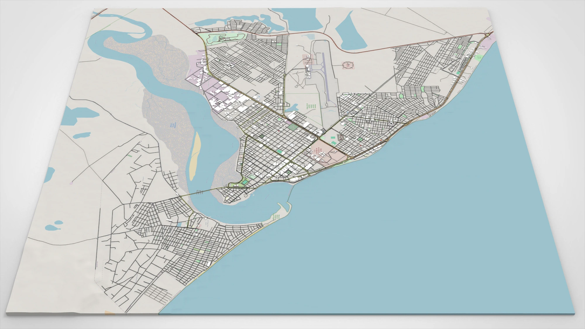Cityscape Rio Grande Argentina 3D Model .c4d .max .obj .3ds .fbx .stl .blend 