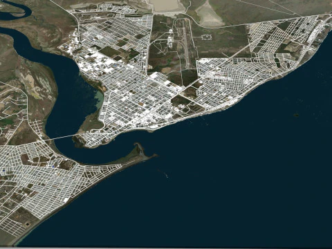 Cityscape Rio Grande Argentina 3D Model