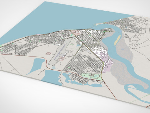 Міський пейзаж Ріо-Гранде Аргентина 3D Модель