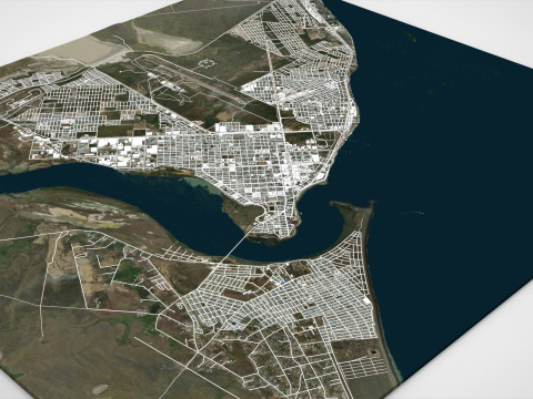 Міський пейзаж Ріо-Гранде Аргентина 3D Модель