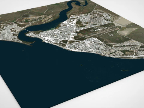 Cityscape Rio Grande Argentina 3D Model