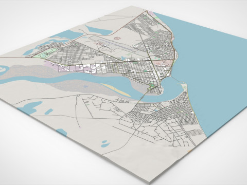 Міський пейзаж Ріо-Гранде Аргентина 3D Модель