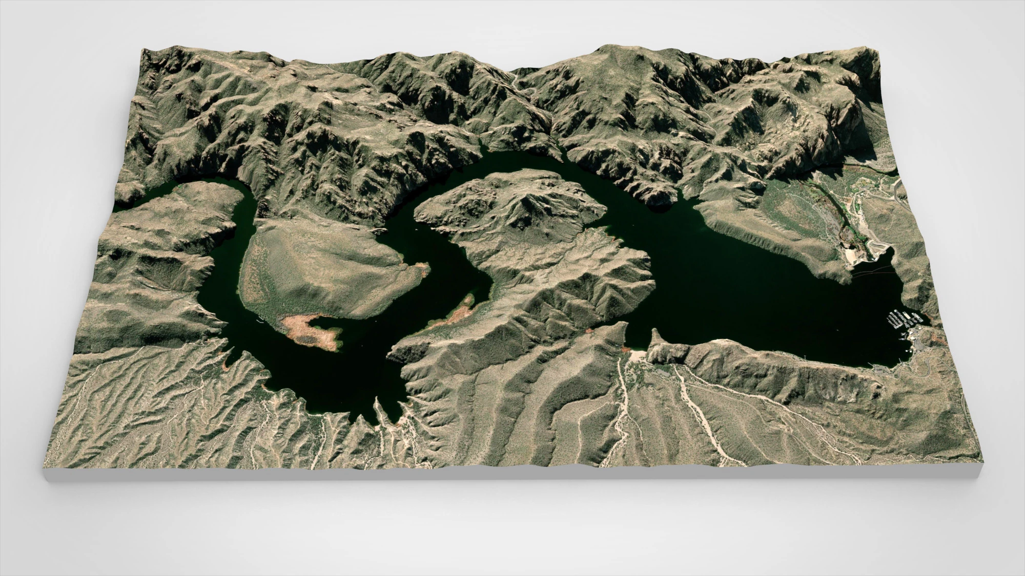 Lago Saguaro, Arizona, Stati Uniti Modello 3D .c4d .max .obj .3ds .fbx .stl .blend