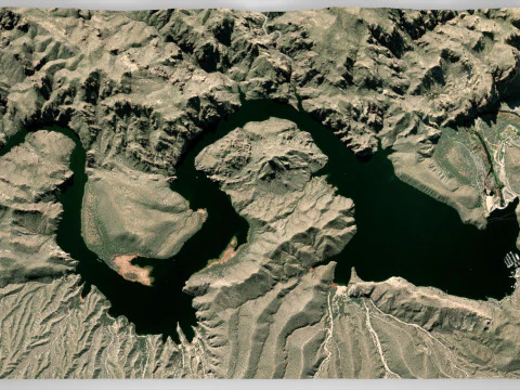 Lago Saguaro, Arizona, Stati Uniti Modello 3D
