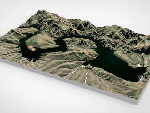 Lago Saguaro, Arizona, Stati Uniti Modello 3D
