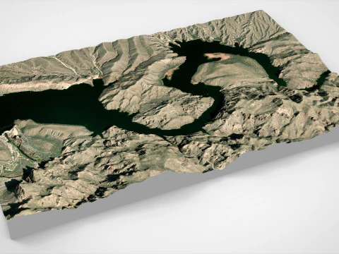 Lago Saguaro, Arizona, Stati Uniti Modello 3D