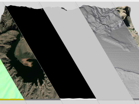 Lago Saguaro, Arizona, Stati Uniti Modello 3D