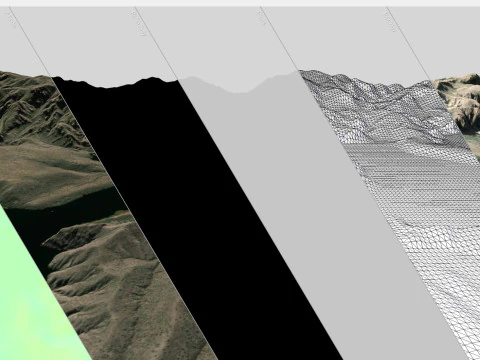 Lago Saguaro, Arizona, Stati Uniti Modello 3D