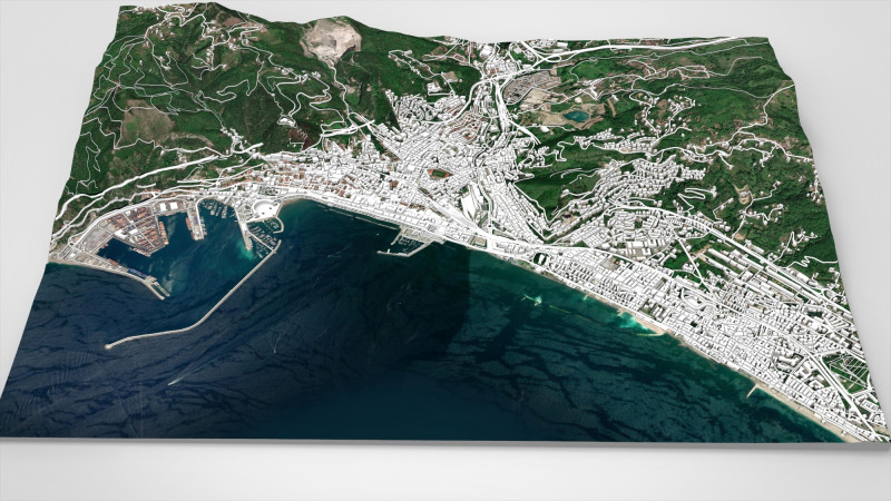 Stadtbild Salerno Italien 3D Modell .c4d .max .obj .3ds .fbx .stl .blend 