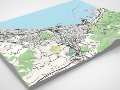 Stadtbild Salerno Italien 3D Modell