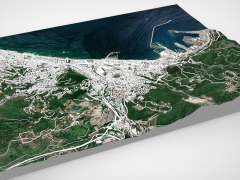 Stadtbild Salerno Italien 3D Modell